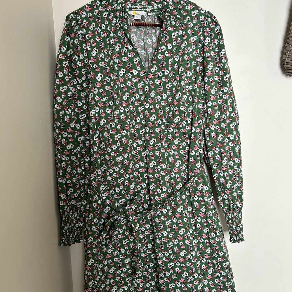 Boden Green Floral Blouse